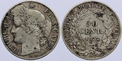 F-189 - Troisième République - Cérès - 50 c. - 1872 A