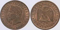 F-103 - Second Empire - 1 centime - 1862 K