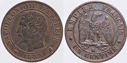 F-102 - Second Empire - 1 centime - 1853 K
