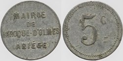09 - Laroque d'Olmes - Mairie - 5 centimes