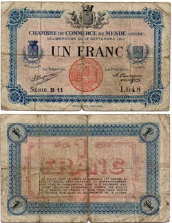 1 franc C.C.M. - Série B11