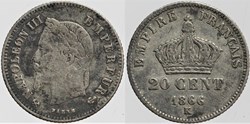 F-149 - Second Empire - 20 centimes - 1866 K
