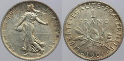 F-217 - Roty - 1 fr. - 1901