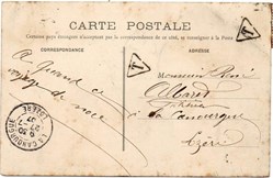 1907 - Cachets types A3 + Taxe