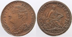 1791 - Louis XVI - Essai du 30 sols de Bernier