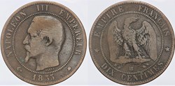 F-133 - Second Empire - 10 centimes - 1855 BB ancre