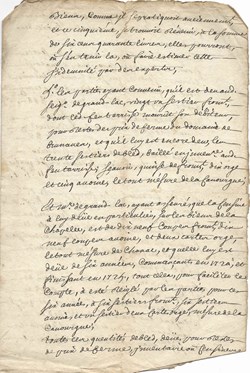 1724 - Concerne le seigneur de Grand-Lac (incomplet)