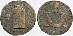 R-74 - Convention - 2 sols aux balances - 1793 Limoges