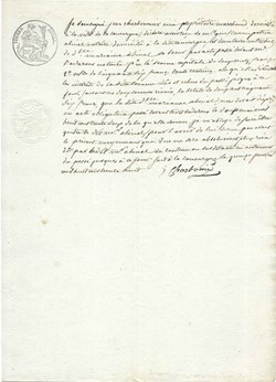 1838 - Reçu