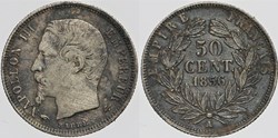 F-187 - Second Empire - 50 centimes - 1856 A