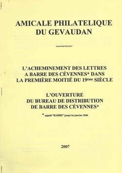 2007 - L'acheminement des lettres à Barre des Cévennes