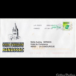 2013 - Enveloppe pré-timbrée, Banassac