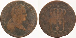 Dy 1693 - Louis XV - 1/2 sol - 1720, Strasbourg