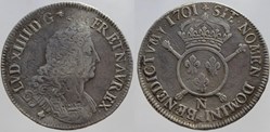 Dy 1533b - Louis XIV - Ecu - 1701, Montpellier