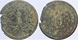 1793 (vers) - Constitution - Module de 6 deniers