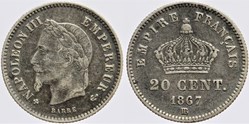 F-150 - Second Empire - 20 centimes - 1867 BB