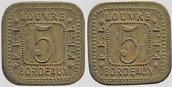 33 - Bordeaux - Louvre F.E.L. - 5 centimes