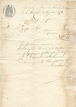 1854 - Reçu de succession