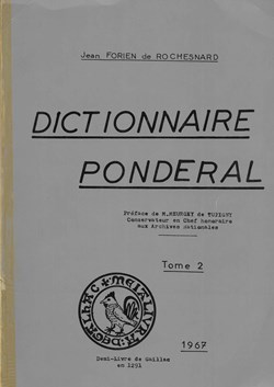 1967 - Dictionnaire pondéral, J. Forien de Rochesnard