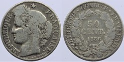 F-189 - Troisième République - Cérès - 50 c. - 1886 A