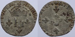 Dy 1136 - Henri III - Double sol - 1586, la Rochelle