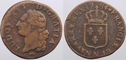 Dy 1714 - Louis XVI - Sol - 1784, Montpellier