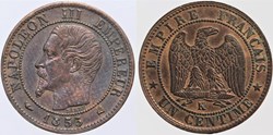 F-103 - Second Empire - 1 centime - 1855 K