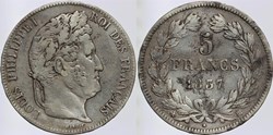 F-324 - Louis Philippe I - 5 francs - 1837 Strasbourg