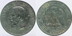F-133 - Second Empire - 10 centimes - 1855 K ancre
