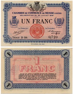 1 franc C.C.M. - Série D34