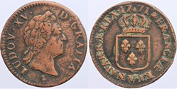 Dy 1699 - Louis XV - Sol - 1771, Troyes