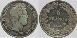 F-315 - Louis Philippe I - 5 francs - 1831 T