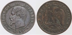 F-102 - Second Empire - 1 centime - 1855 MA