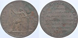 1791 - Constitution - Monnaie de confiance - 2 sols