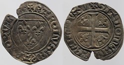 Dy 0377 - Charles VI - Blanc guénar - Saint-Quentin