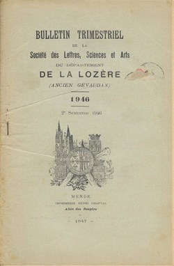 1946 - Bulletin de la Société des Lettres de la Lozère