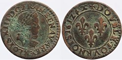 Dy 1360 - Louis XIII - Double tournois - 1612 Aix