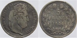 F-324 - Louis Philippe I - 5 francs - 1836 Marseille