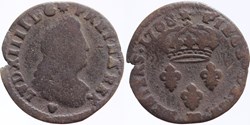 Dy 1592 - Louis XIV - 2 deniers - 1708 Strasbourg