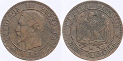 F-107 - Second Empire - 2 centimes - 1855 MA ancre