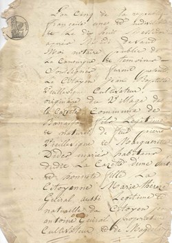 1796 - Mariage