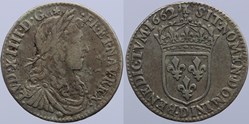 Dy 1486 - Louis XIV - 1/12 d'écu - 1662, Lyon