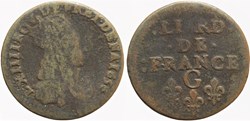 Dy 1588 - Louis XIV - Liard - 1656, Luzignan