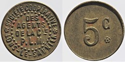 39 - Lons-Le-Saunier - P.L.M. - 5 centimes