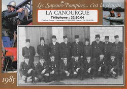 Calendrier des pompiers de la Canourgue, 1985