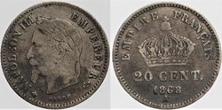 F-150 - Second Empire - 20 centimes - 1868 A