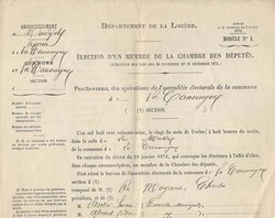 1876 - Elections d'un membre de la Chambre des députés, la Canourgue