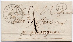 1838 - Cachet type 12 - + décime rural