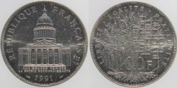 F-451 - Panthéon - 100 fr. - 1991