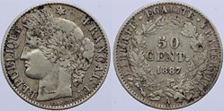F-189 - Troisième République - Cérès - 50 c. - 1887 A